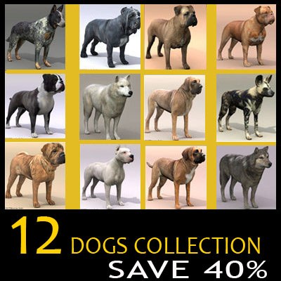extensive dog 2 fbx - 12 Dogs Collection (2) by Massimo Righi